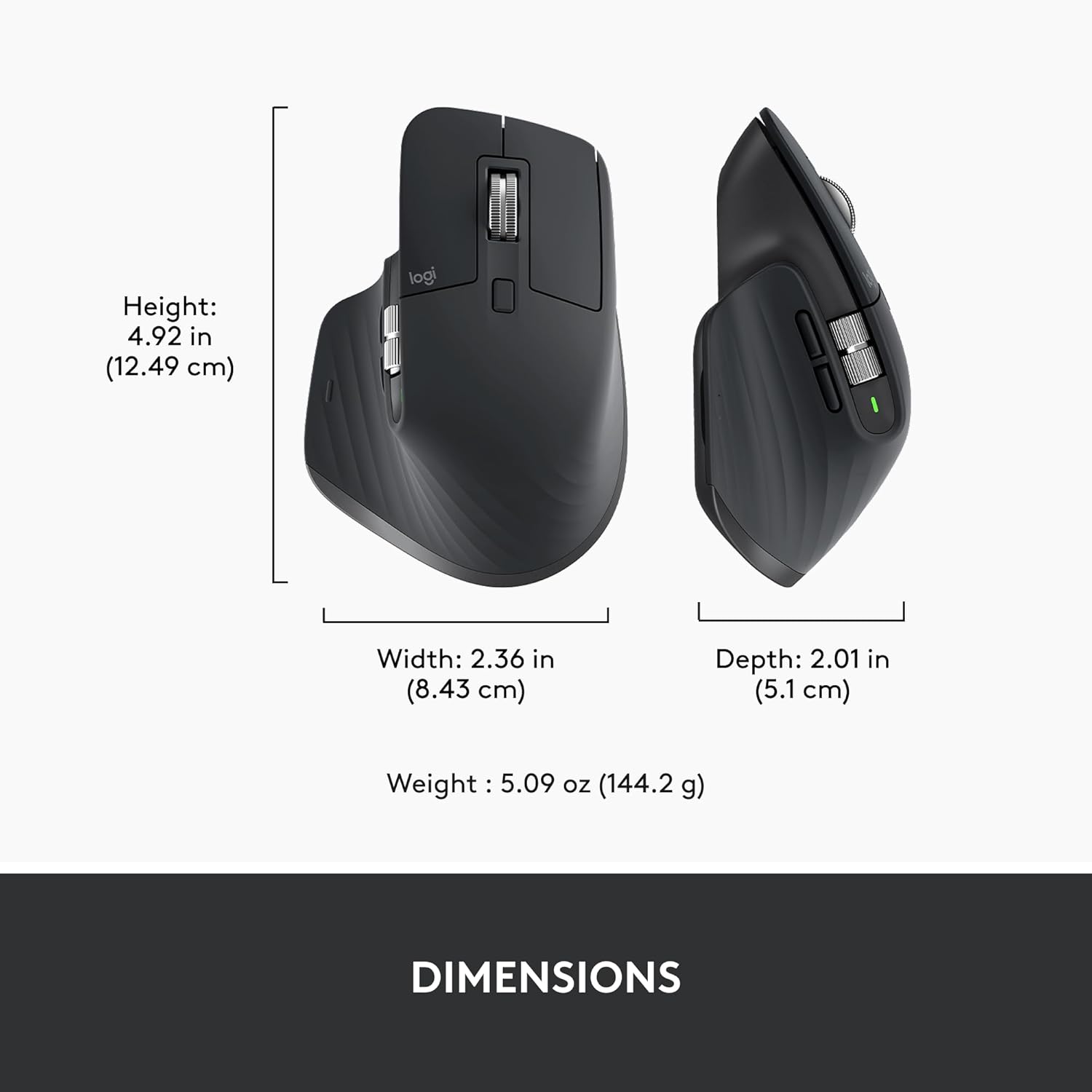Logitech MX Master 3S - Ratón Inalámbrico Ergonómico de Alto Rendimiento