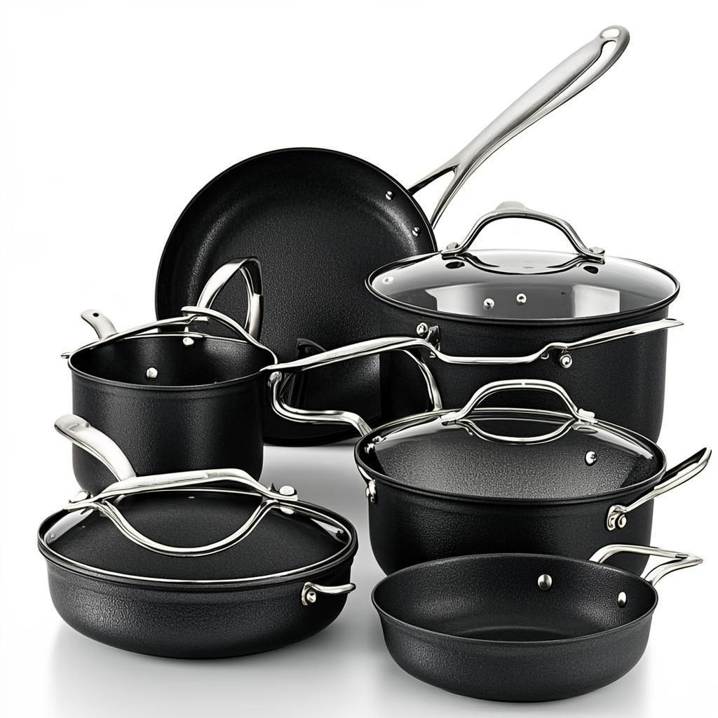 Set de Cocina 12 Piezas, Sartenes y Cacerolas Antiadherente Premium
